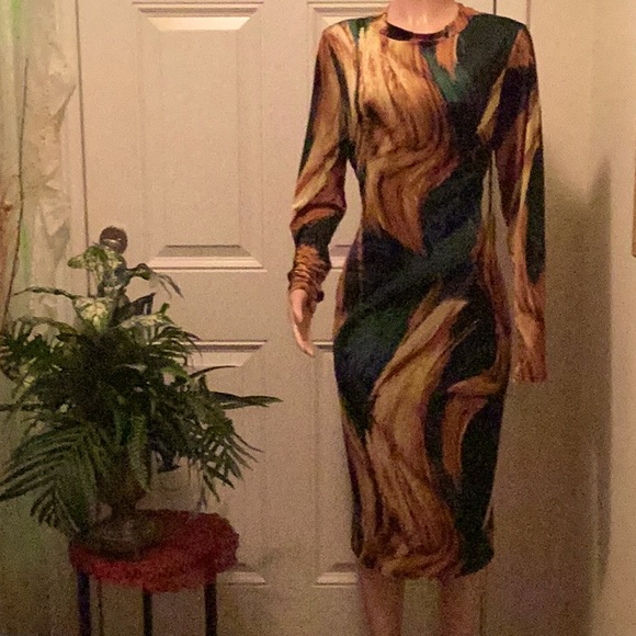 Fashion Nova Dresses & Skirts - FASHION NOVA 3X MULTI COLORED MIDI DRESS. Perfect for the CHRISTMAS PARTY.